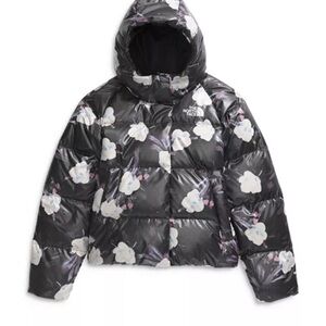 The North Face Black and White Floral Jacket